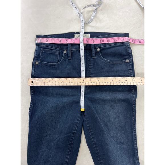 Madewell 10" High Rise Skinny Jeans Dark Blue Capsule Vacation Easy Travel Ready - Picture 9 of 10